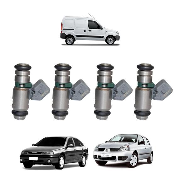 Imagem de Kit 4x Bico Injetor Clio Megane Scenic 1.6/2.0 Flex 16v