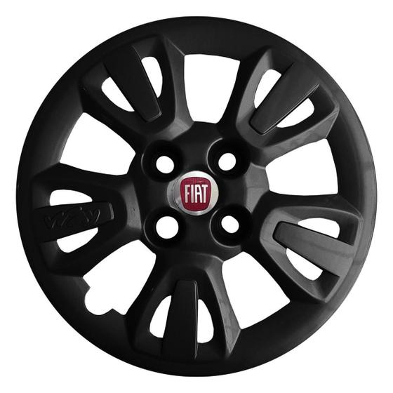 Kit 4X Calota Fiat Uno Way Aro 14 Preto 079Cb - Grid - Calota para ...