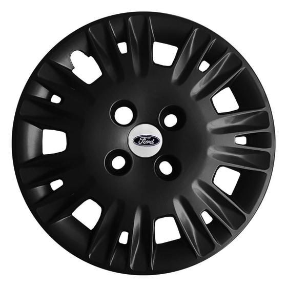 Imagem de Kit 4X Calota Ford Focus Aro 15 Preto Emblema 123Cp