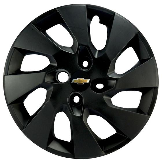 Kit 4X Calota Gm Chevrolet Aro 15 Preto Emblema 195Cp - Grid - Calota ...