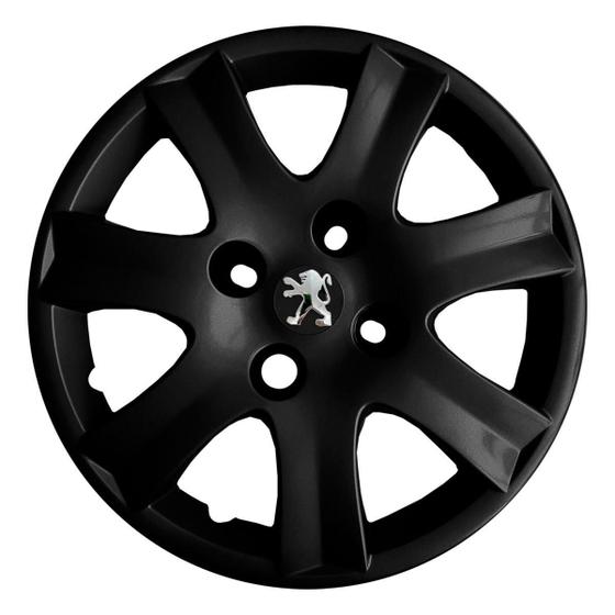 Imagem de Kit 4X Calota Peugeot 206 207 Aro 14 Preto 867Cb