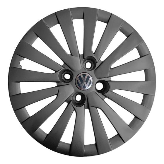 Imagem de Kit 4X Calota Volkswagen Aro 15 Grafite 242Cp