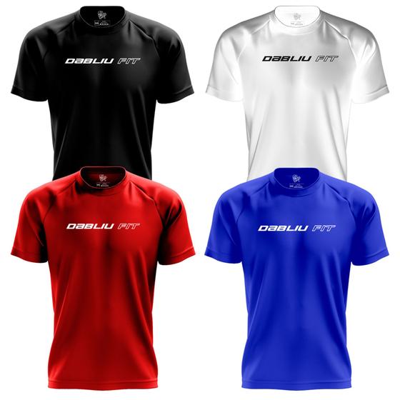 Imagem de Kit 4x Camisetas Dry Fit Treino Academia Basic Collection Dabliu Fit