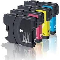 Imagem de Kit 4x Cartuchos Compatíveis Brother LC61 LC65 Novos  DCP145C DCP385C MFC290C  Microjet