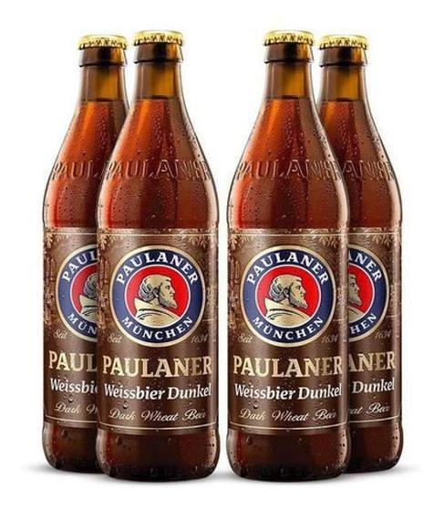 Imagem de Kit 4X Cerveja Alemã Paulaner Weissbier Dunkel 500Ml