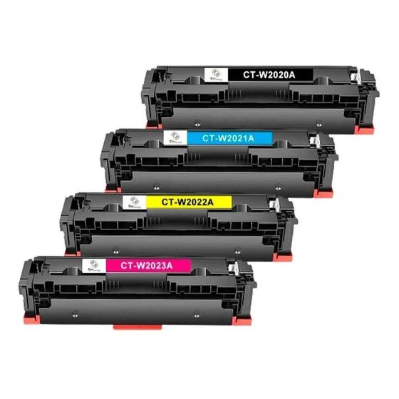 Imagem de Kit 4x Cores Toner Compatível 414X M454DW M479DW I BK+C+Y+M