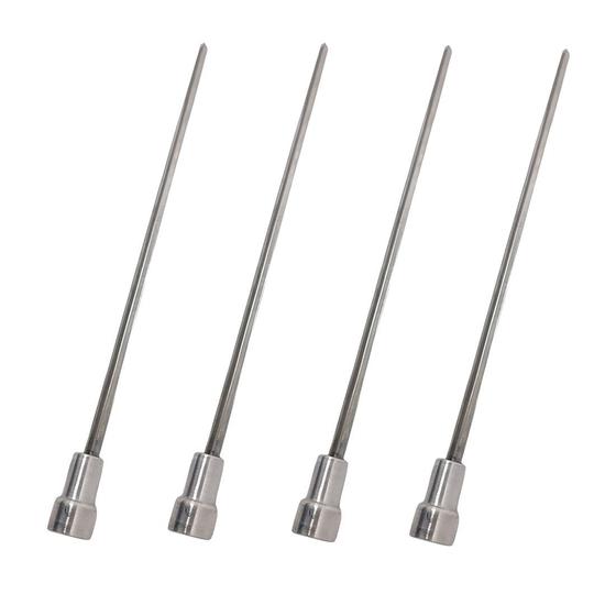 Imagem de Kit 4x Espetos De Inox 50cm Coração Laurindos Churrasqueiras