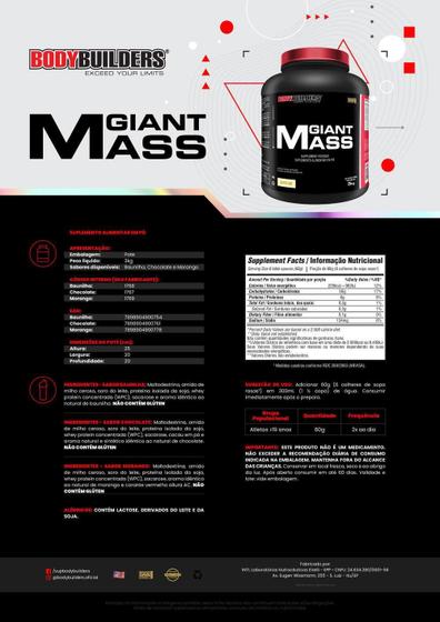 Imagem de Kit 4X Giant Mass 3Kg