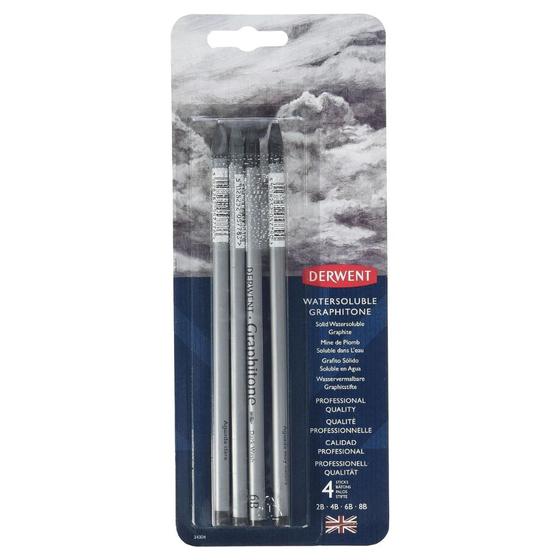 Imagem de Kit 4x Lápis Grafite Aquarelado Derwent Graphitone
