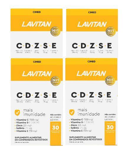 Kit 4x Lavitan Imunidade Vitaminas CDZSE C/ 30 Comp - Cimed Menor preço em Kit 4x Lavitan Imunidade Vitaminas CDZSE C/ 30 Comp - Cimed