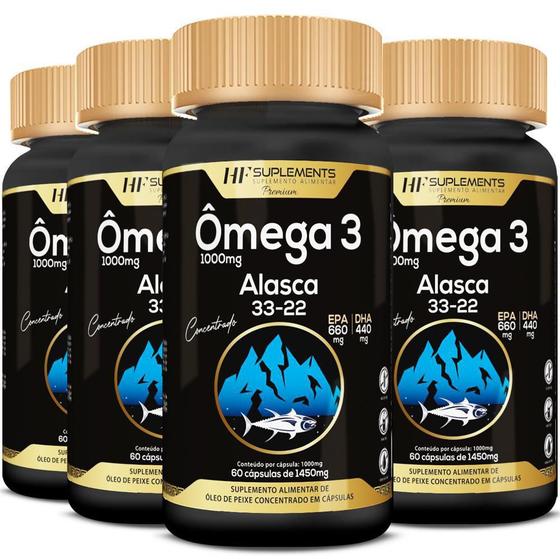 Imagem de Kit 4X Omega 3 Com 1000Mg Epa E Dha Super Concentrado 60Caps