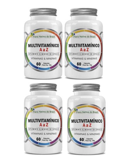 Imagem de Kit 4x Suplemento Multivitamínico AZ Caps 60 cápsulas Flora Nativa