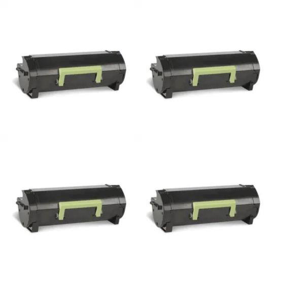 Imagem de Kit 4x Toner Compatível Lexmark 504x Mx410 Mx415 Mx610 I 10K