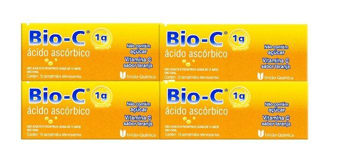 Imagem de Kit 4x Vitamina C Bio-C Com 10 Comp - União Química