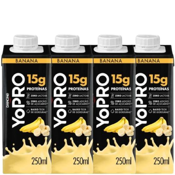 Imagem de Kit 4x YoPRO bebida láctea UHT 250ml Danone - 15g de proteínas