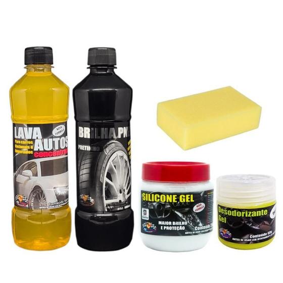 Imagem de Kit 4x1 Limpeza Lavagem Automotiva - Mil Milhas