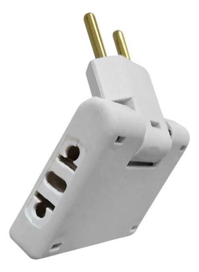 Imagem de Kit 5 Adaptador Utilimix Tomada Universal 110V/220V Branco