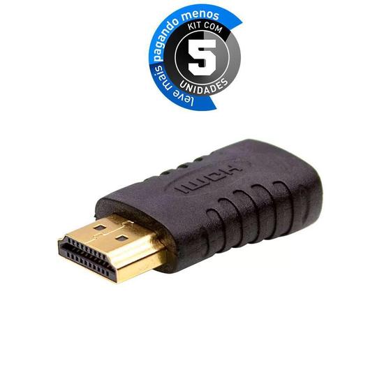 Imagem de Kit 5 Adaptadores Hdmi Para Mini Hdmi