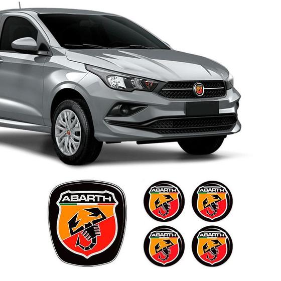 Imagem de Kit 5 Adesivos Emblemas Abarth Fiat Cronos 2018 Até 2020