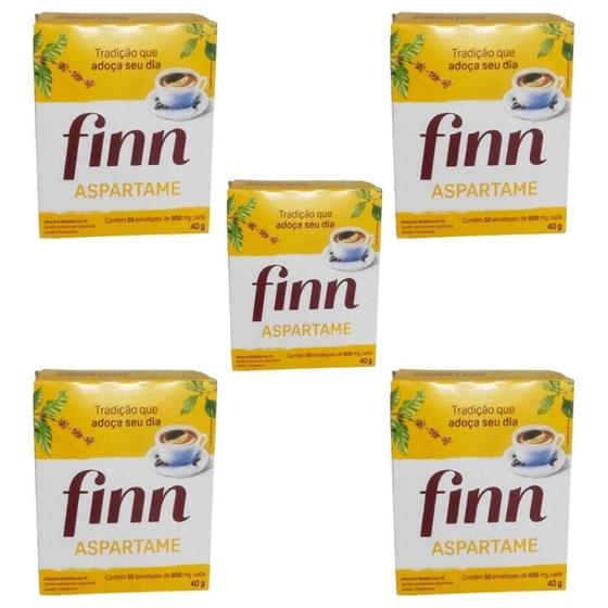 Imagem de Kit 5 Adoçante Sachet Finn Com 50 Unidades