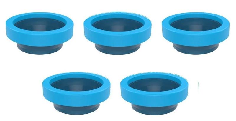 Imagem de Kit 5 anel vedacao para vaso sanitario com guia blukit