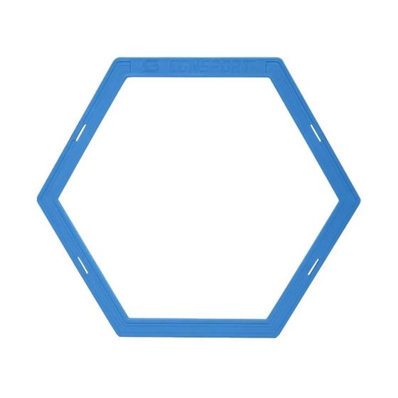 Imagem de  Kit 5 Argolas de Agilidade De Treino Funcional Salto Hexagonal Colmeia  - Azul