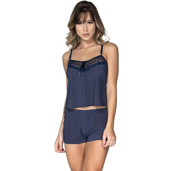 Imagem de Kit 5 Baby Doll Renda Liganete Vekyo Modas Feminino Pijama Alça Estampado Sem Bojo Roupa de Dormir Confortável