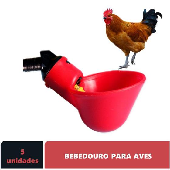 Imagem de Kit 5 Bebedouros Para Frango Galinha Aves Enchimento Automático