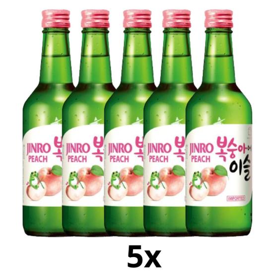 Imagem de Kit 5 Bebidas Coreana Soju Jinro 360Ml