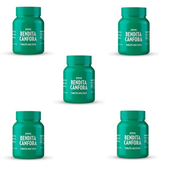 Imagem de Kit 5 Bendita Cânfora Pote Com 30 Tabletes - Bravir