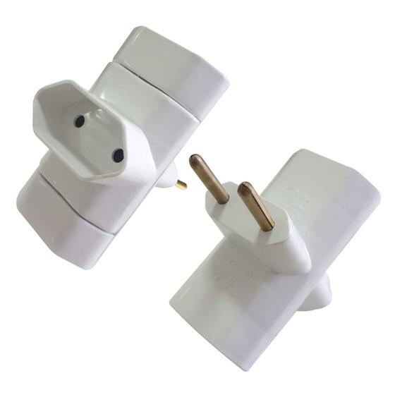 Imagem de Kit 5 Benjamin T Adaptador de Tomada 3 Saídas 2P 10A 250V Com Inmetro
