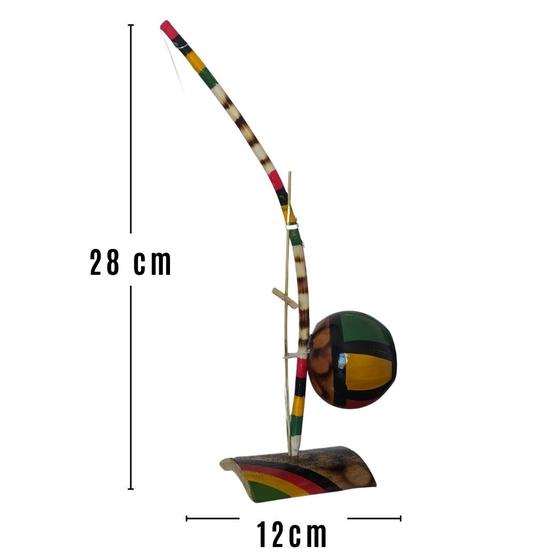 Imagem de Kit 5 Berimbau Miniatura Decorativa 28x12cm Artesanal