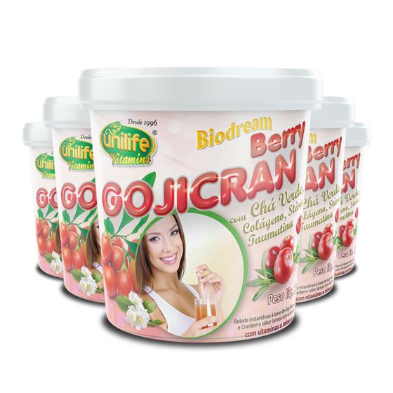 Imagem de Kit 5 Biodream Berry Gojicran Unilife sabor Laranja com Acerola 220g