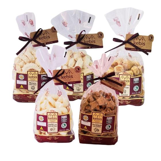 Imagem de Kit 5 Biscoito Coco, Limão,Surpresa, Leite Coco e Canela
