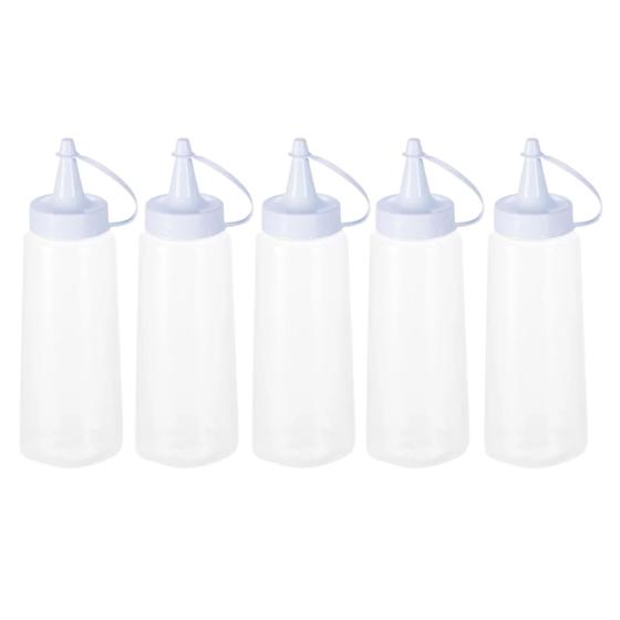 Kit 5 Bisnaga Para Molho 250ml Flexível Prática Lanchonete Restaurante Reutilizável Menor preço em Kit 5 Bisnaga Para Molho 250ml Flexível Prática Lanchonete Restaurante Reutilizável