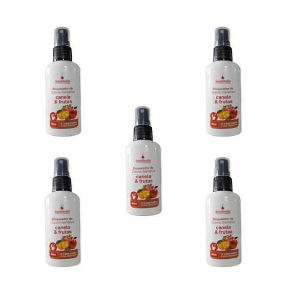 Imagem de Kit 5 Bloqueador de Odor Canela e Frutas Sanitário N2 de 60ml - Envio Já