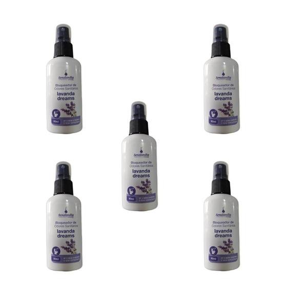 Imagem de Kit 5 Bloqueador de Odor Lavanda Sanitário N2 de 60ml - Envio Já