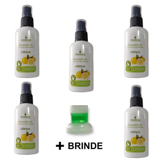 Imagem de Kit 5 Bloqueador de Odor Sanitário Free Coco Neutralizador Cheiro N2 60ml Senalândia - Envio Já