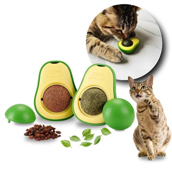 Imagem de Kit 5 Brinquedo Catnip Abacate Para Gato Erva Natural