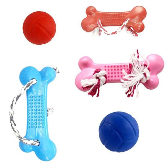 Imagem de Kit 5 Brinquedos Para Cães E Gatos De Médio Porte.