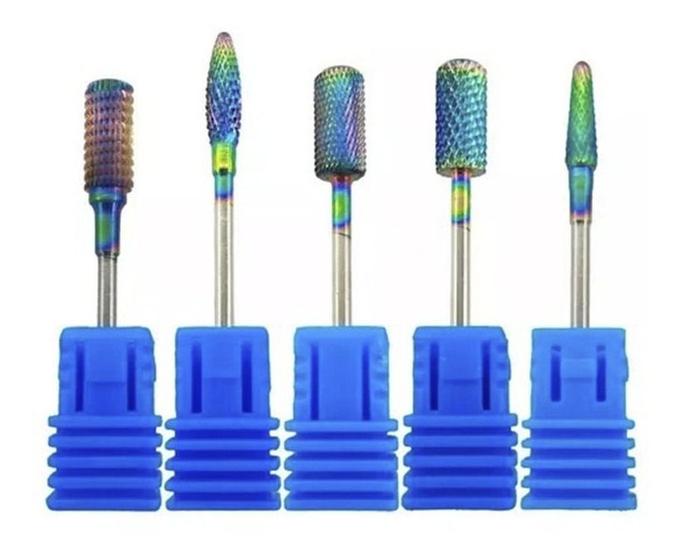 Imagem de Kit 5 Brocas De Tungstênio Para Unha De Acrigel Porcelana