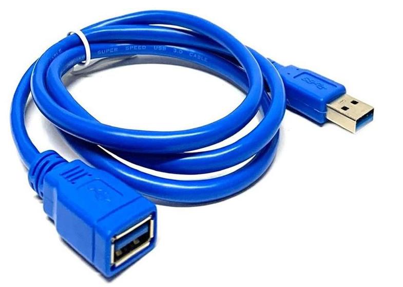 Imagem de Kit 5 Cabo Extensor USB 3.0 MachoxFemea 1 Metro Blindado Nfe