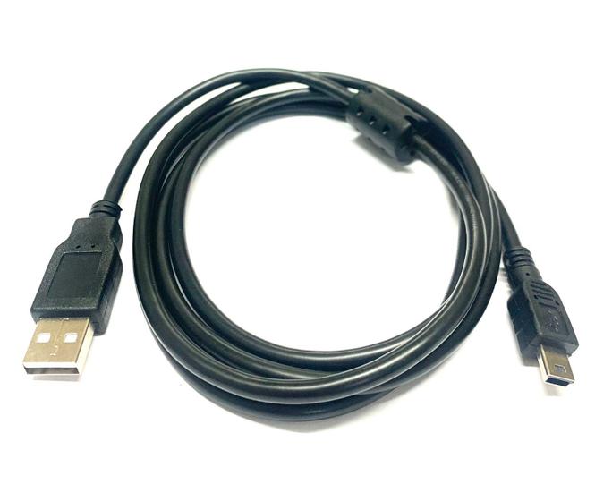 Imagem de Kit 5 Cabo Usb X Mini Usb 5 Pinos 1,5m Metros C/filtro  Atacado Nfe