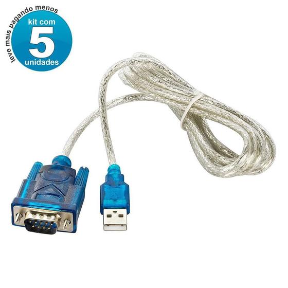 Imagem de Kit 5 Cabos Conversor Usb X Serial