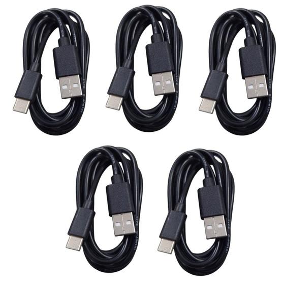 Imagem de Kit 5 Cabos De Carga Carregador E Dados UsbXType 1 Mt Pto
