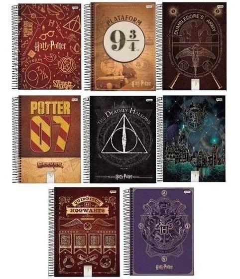 Imagem de Kit 5 Cadernos Harry Potter Espiral 96fls Jandaia - Sortido