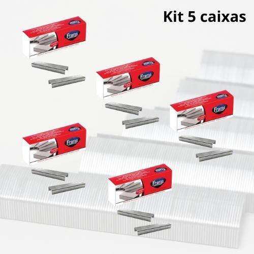 Imagem de kit 5 Caixas de Grampo 26/6 Galvanizado C/5.000 Un Frama