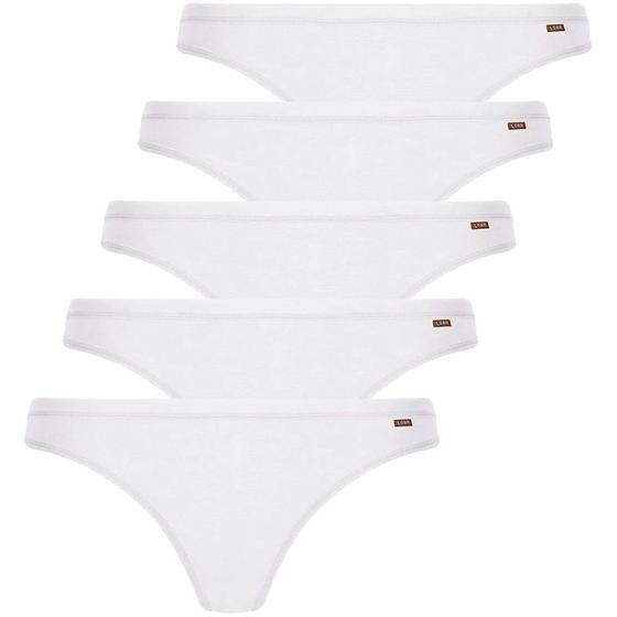 Imagem de Kit 5 Calcinha Adulto Tanga Clássica Algodão Loba Lupo