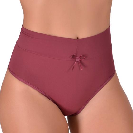 Imagem de Kit 5 Calcinha Cós Alto Modeladora Aperta Barriga Reduz Medidas