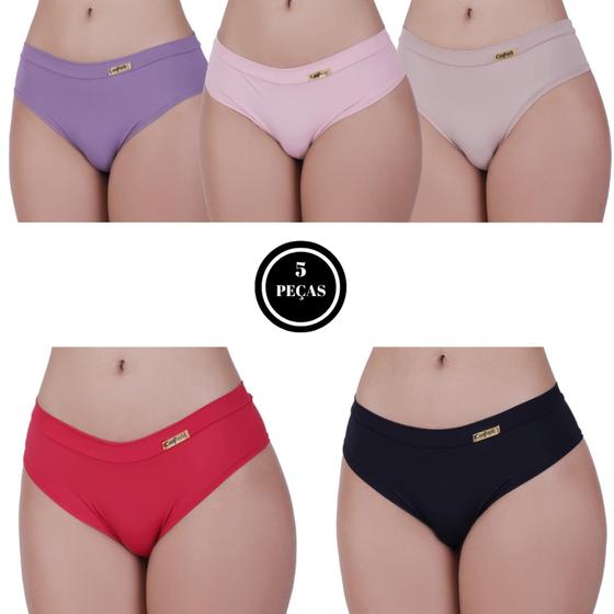 Imagem de Kit 5 Calcinha Modeladora Básica Conforto
